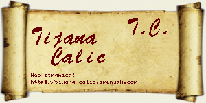 Tijana Čalić vizit kartica